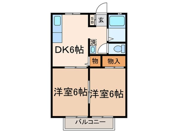 サンフロ―ラＭ　Ａ棟の物件間取画像